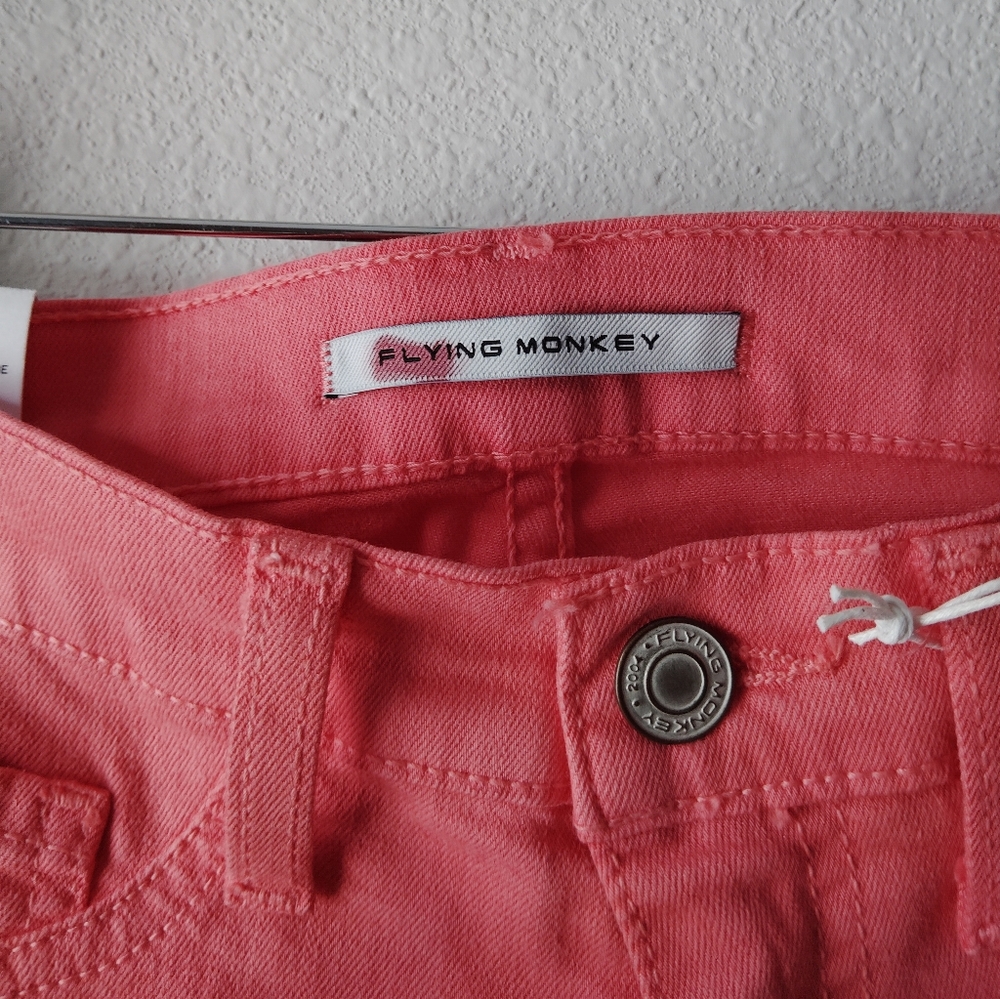 Flying Monkey Coral Pink Skinny Jeans - Picture 3 of 6